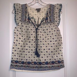 J Crew Petite Point Sur peasant shirt PXXS